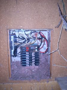 photo of damaged circuit breaker. 